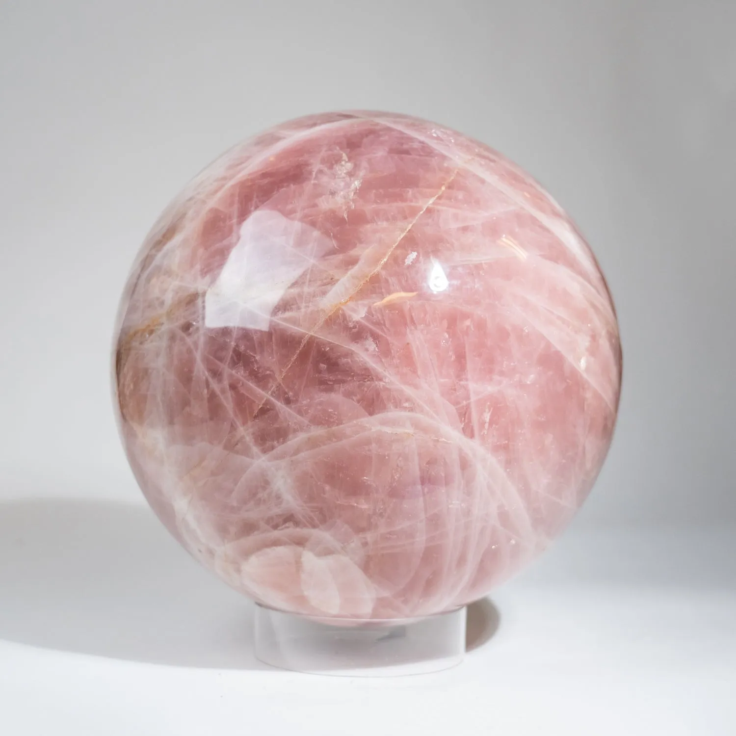 Massive Genuine Polished Rose Quartz Sphere (13" Diameter, 153 lbs)