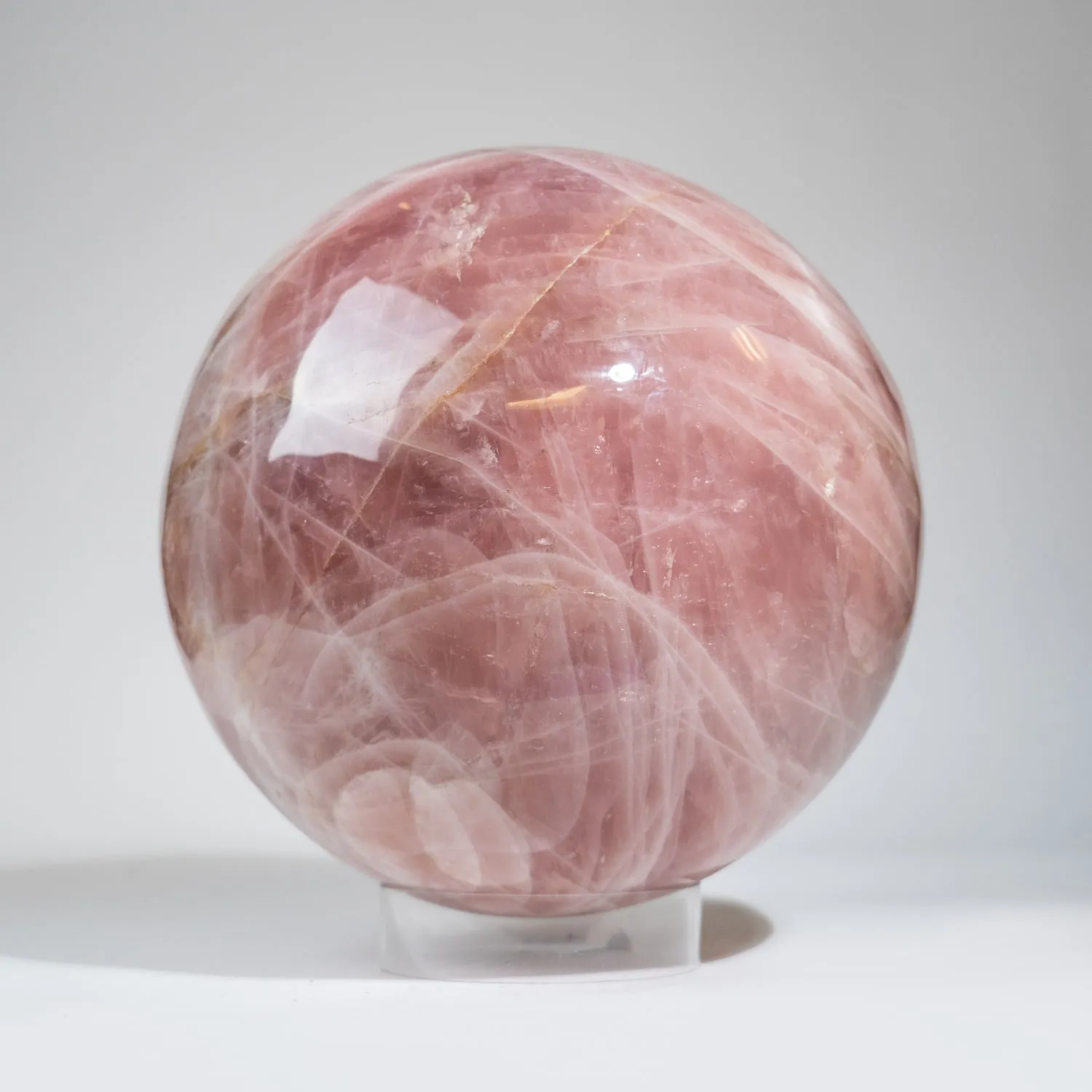 Massive Genuine Polished Rose Quartz Sphere (13" Diameter, 153 lbs)