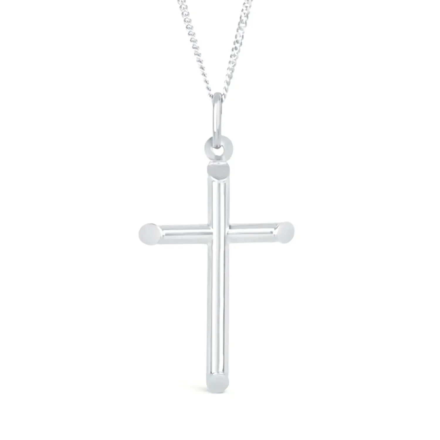 Men's Silver Cross Necklace