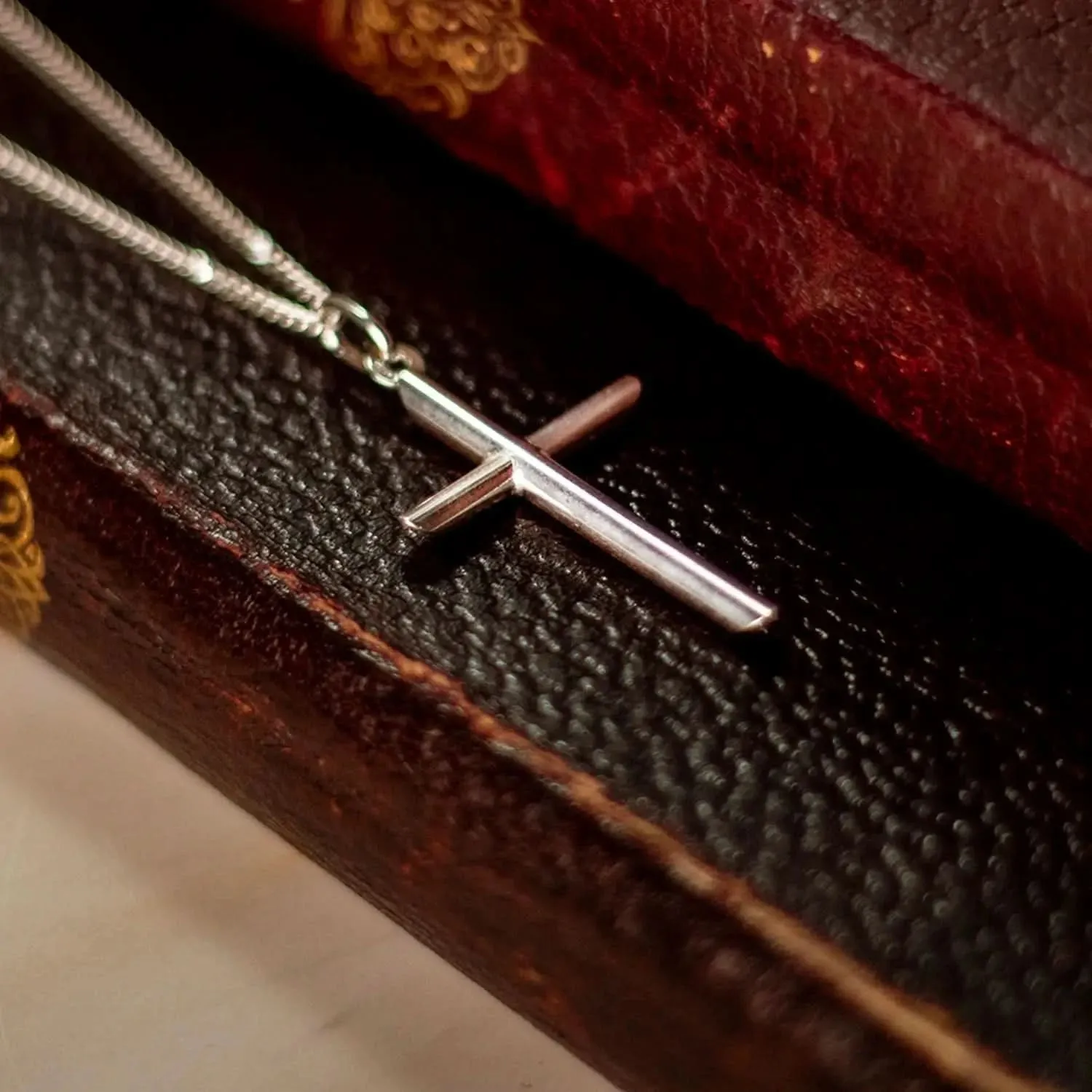 Men's Silver Cross Necklace