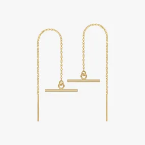 Modern Bar Threader Earrings