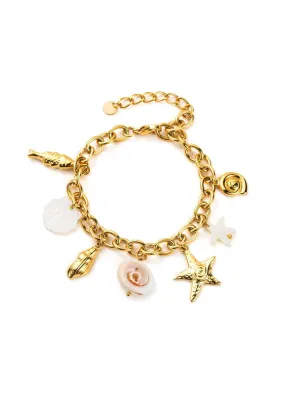 Multi Charm Seashell Bracelet