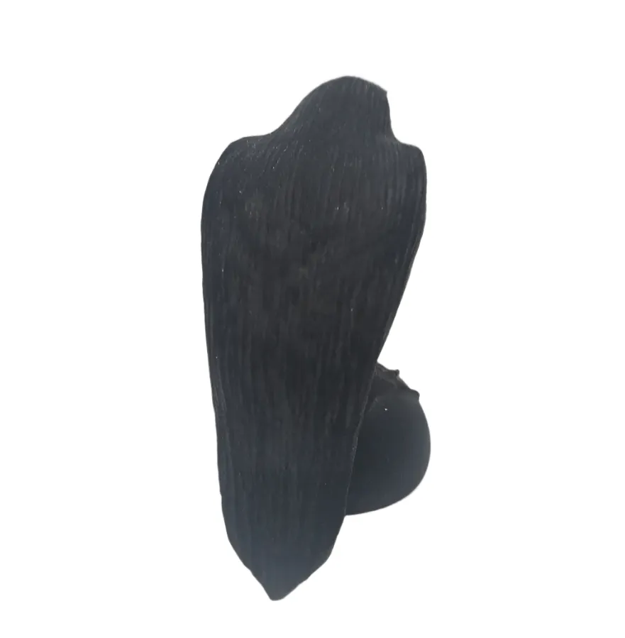 Obsidian Crystal Raven Carving