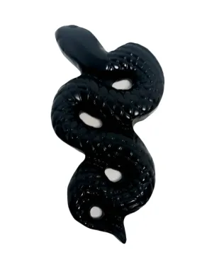 Obsidian Crystal Snake Carving