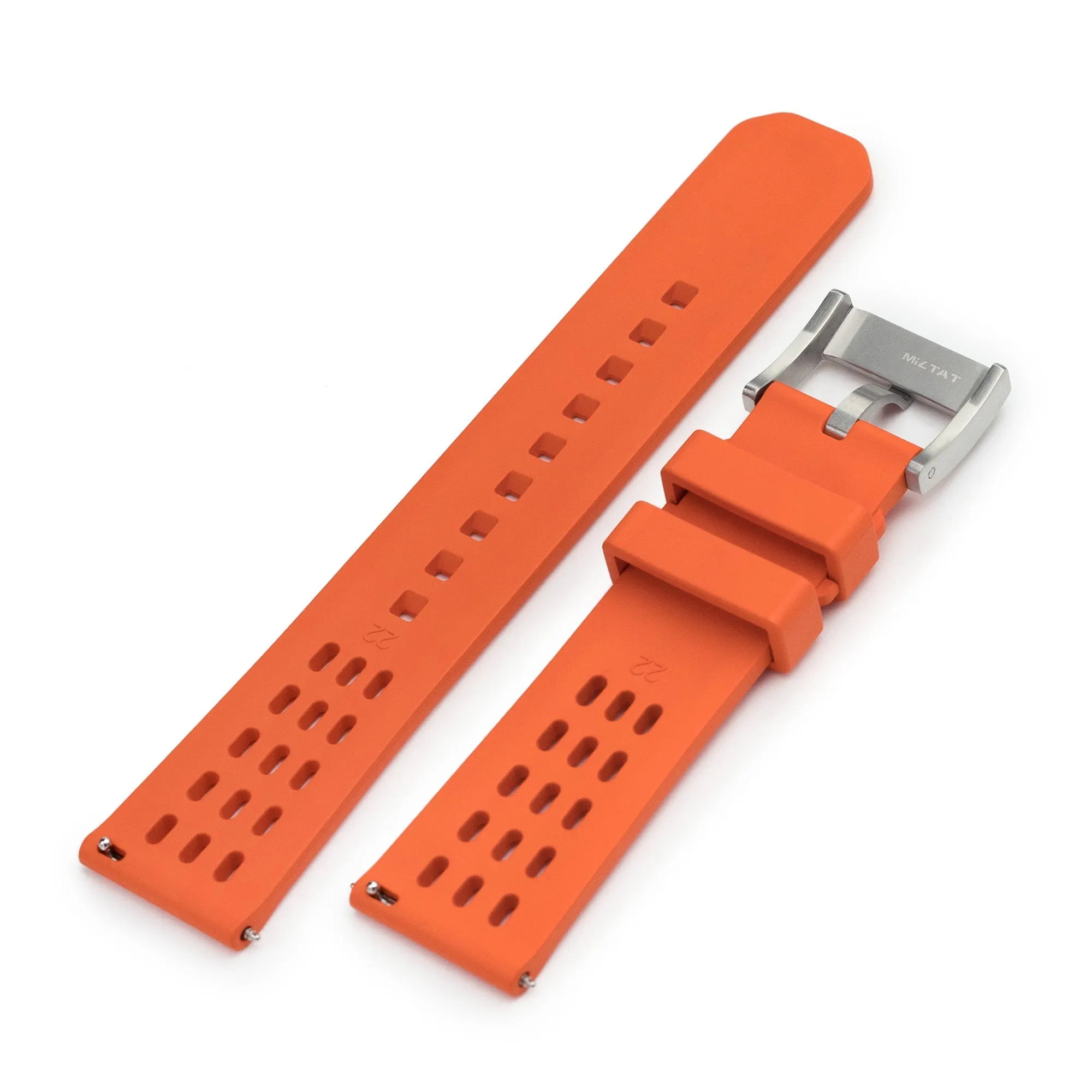Ocellus Orange FKM Rubber Quick Release Watch Strap