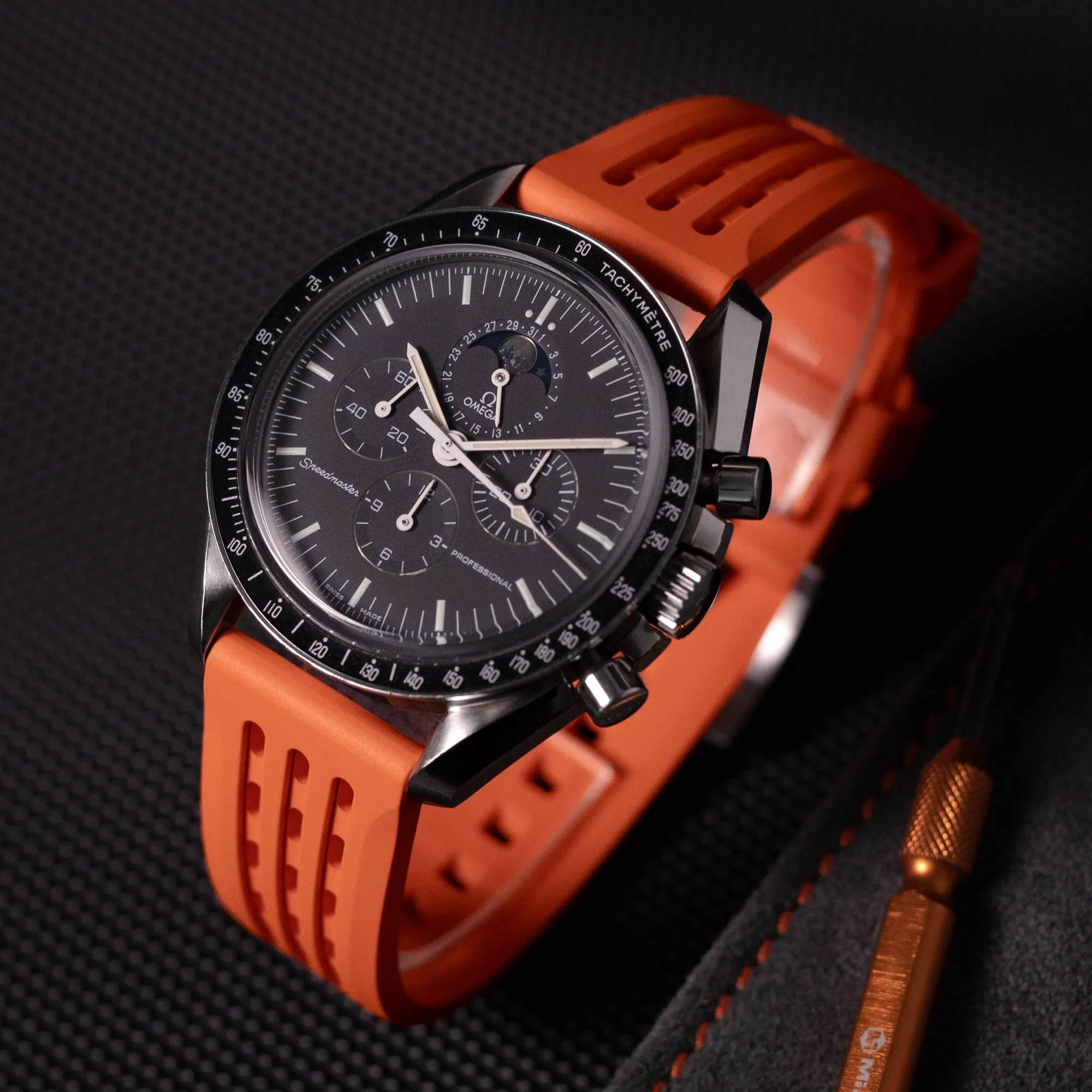 Ocellus Orange FKM Rubber Quick Release Watch Strap