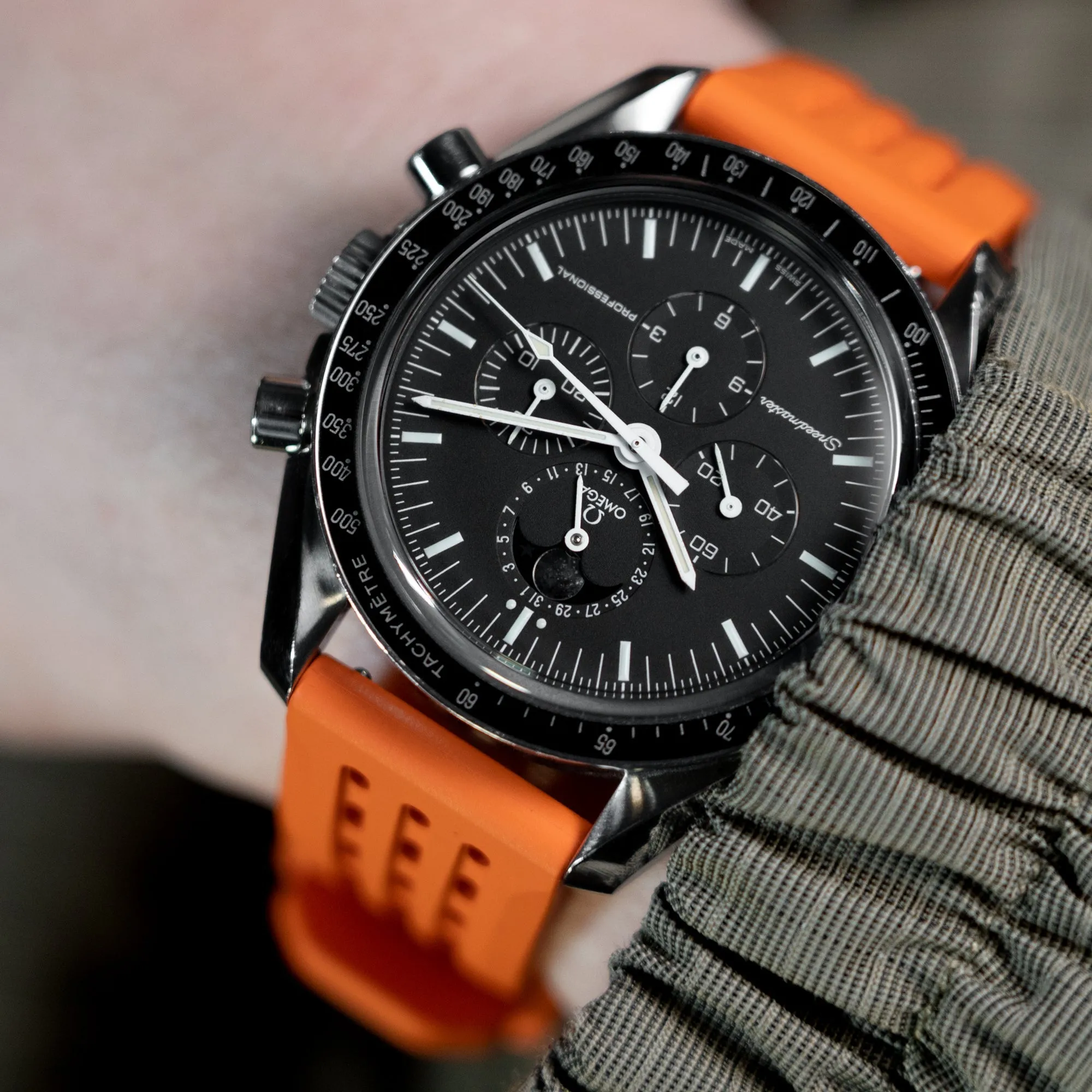Ocellus Orange FKM Rubber Quick Release Watch Strap