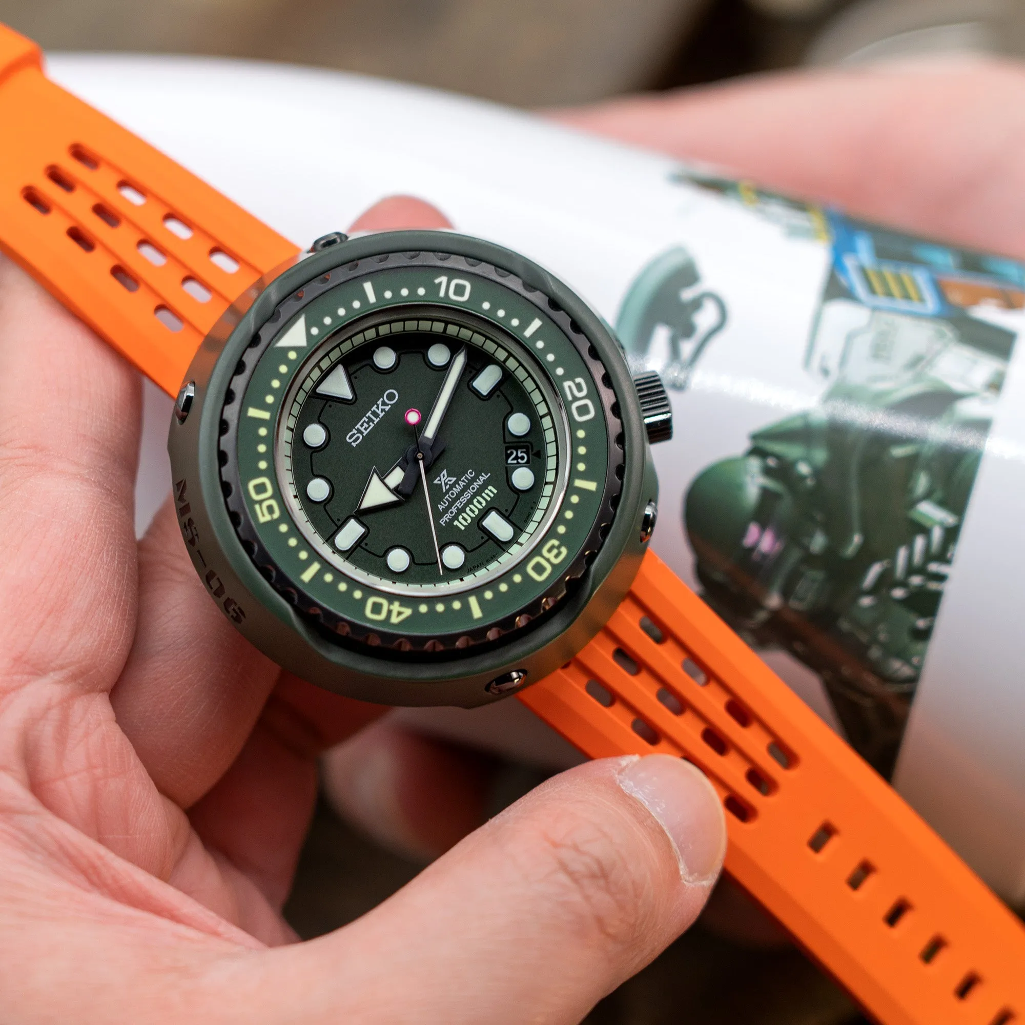 Ocellus Orange FKM Rubber Quick Release Watch Strap