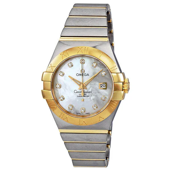 Omega Constellation White Mother of Pearl Steel Ladies Watch 123.20.31.20.55.002