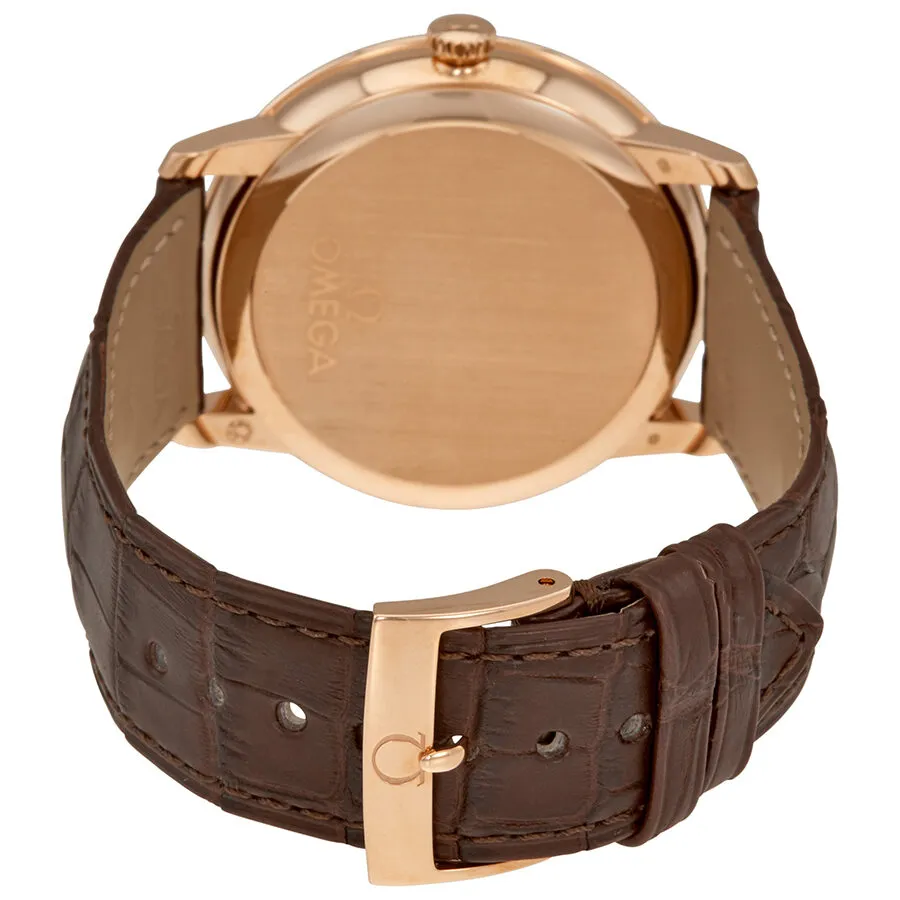 Omega Deville Co-Axial 18kt Rose Gold Automatic Silver Dial Men's Watch 42453402002001