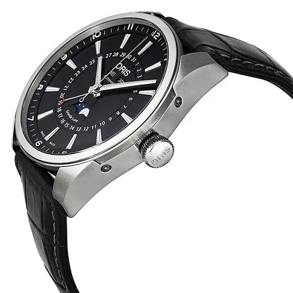 Oris Artelier Complication Black Dial Automatic Black Leather Men's Watch 01 915 7643 4054 07 5 21 81FC