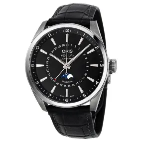 Oris Artelier Complication Black Dial Automatic Black Leather Men's Watch 01 915 7643 4054 07 5 21 81FC