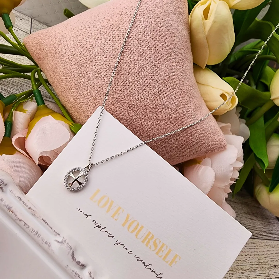 Oval Cross Necklace