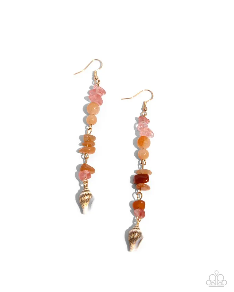 Paparazzi Earring ~ Game of STONES - Orange