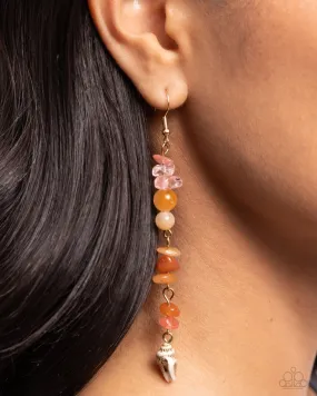 Paparazzi Earring ~ Game of STONES - Orange