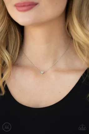 Paparazzi Necklace ~ Humble Heart - Silver