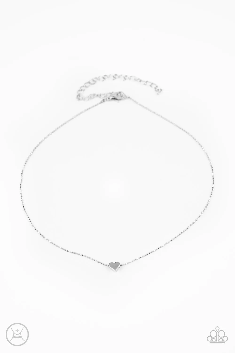 Paparazzi Necklace ~ Humble Heart - Silver