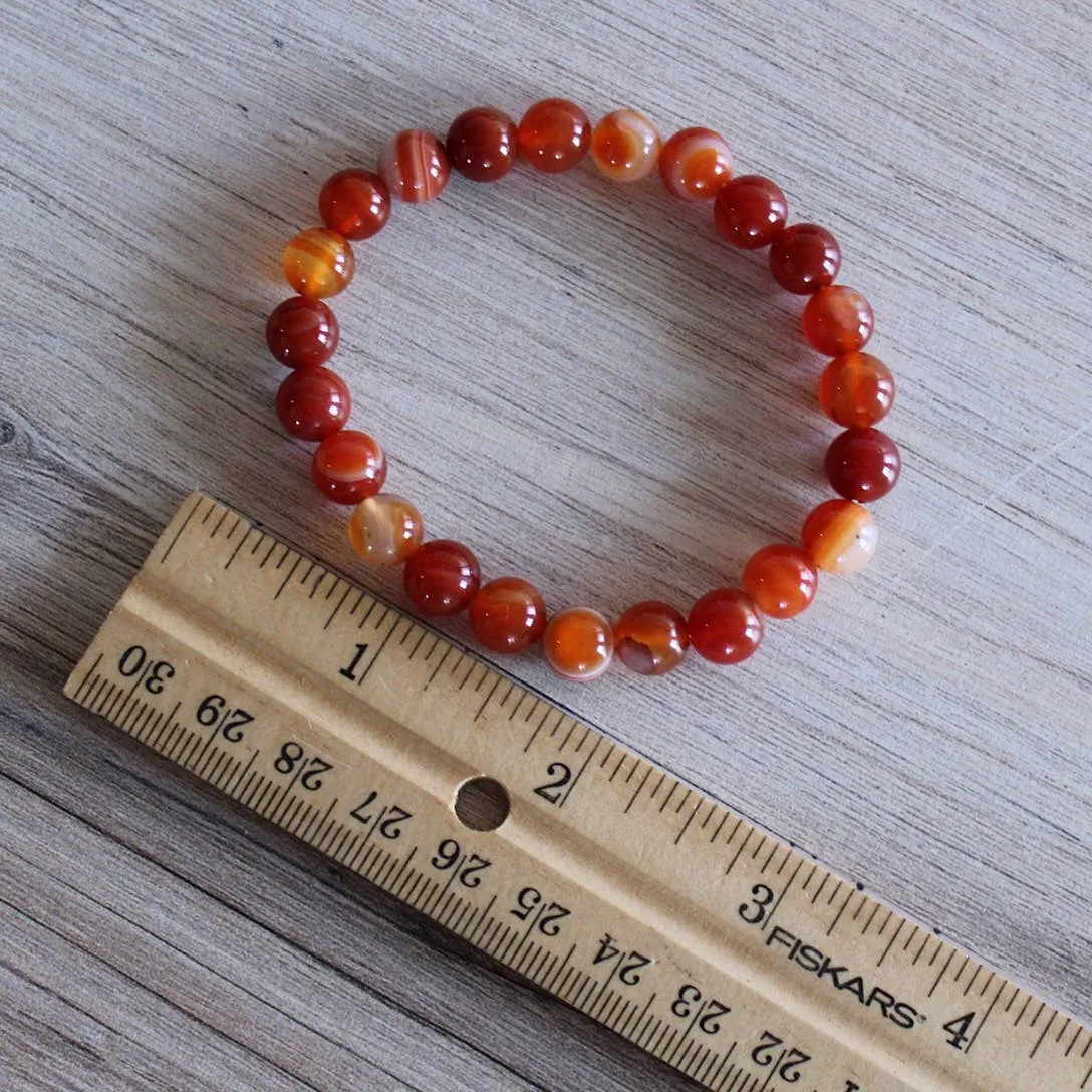 Pebble House Carnelian Bracelet 6 mm