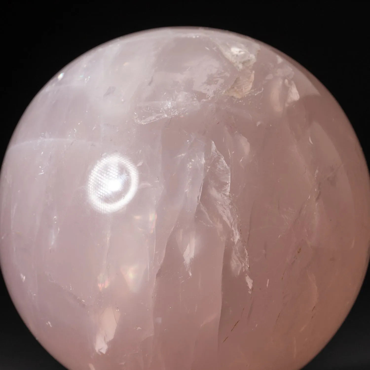 Polished Asteriated Star Rose Quartz Sphere (3.5" Diameter, 3.8 lbs)