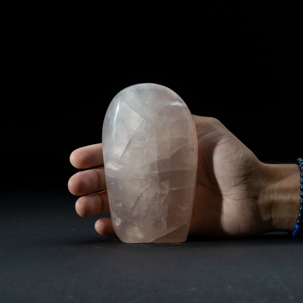 Polished Rose Quartz Freeform From Madagascar (1.4 lbs)