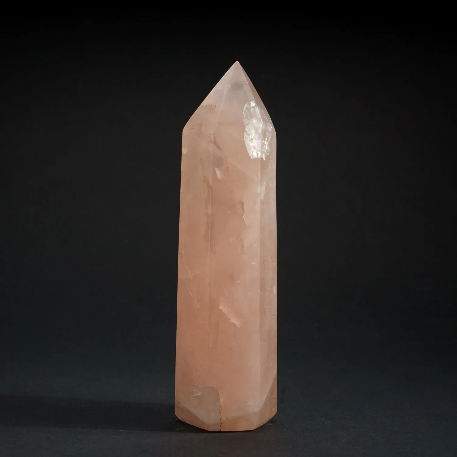Polished Rose Quartz Obelisk from Brazil (1.2 lbs)