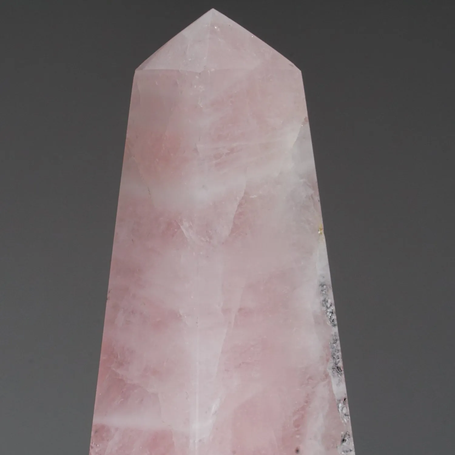 Polished Rose Quartz Obelisk from Brazil (3 lbs)