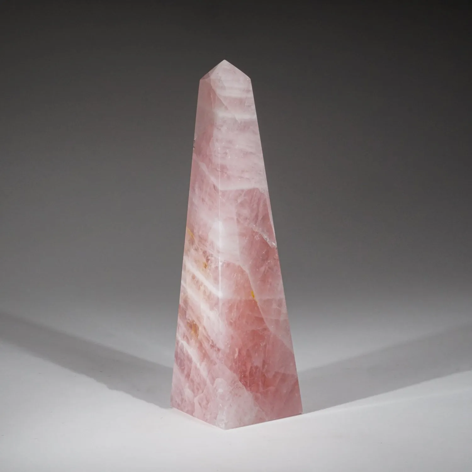 Polished Rose Quartz Obelisk from Brazil (3 lbs)