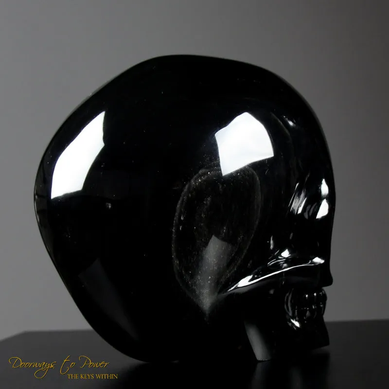 Powerful Black Obsidian Magical Child Skull 'COLOSSAL DEFENDER'