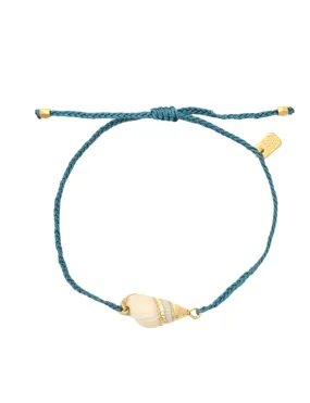 Pura Vida Dainty Mother of Pearl Seashell Charm Bracelet
