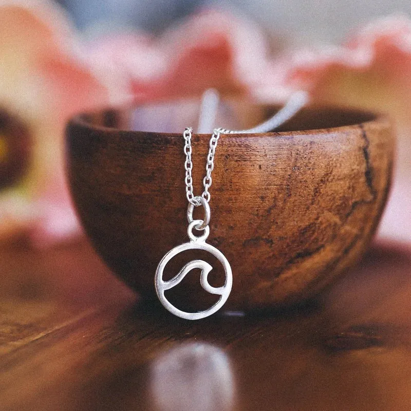 PuraVida, Wave Necklace, Silver