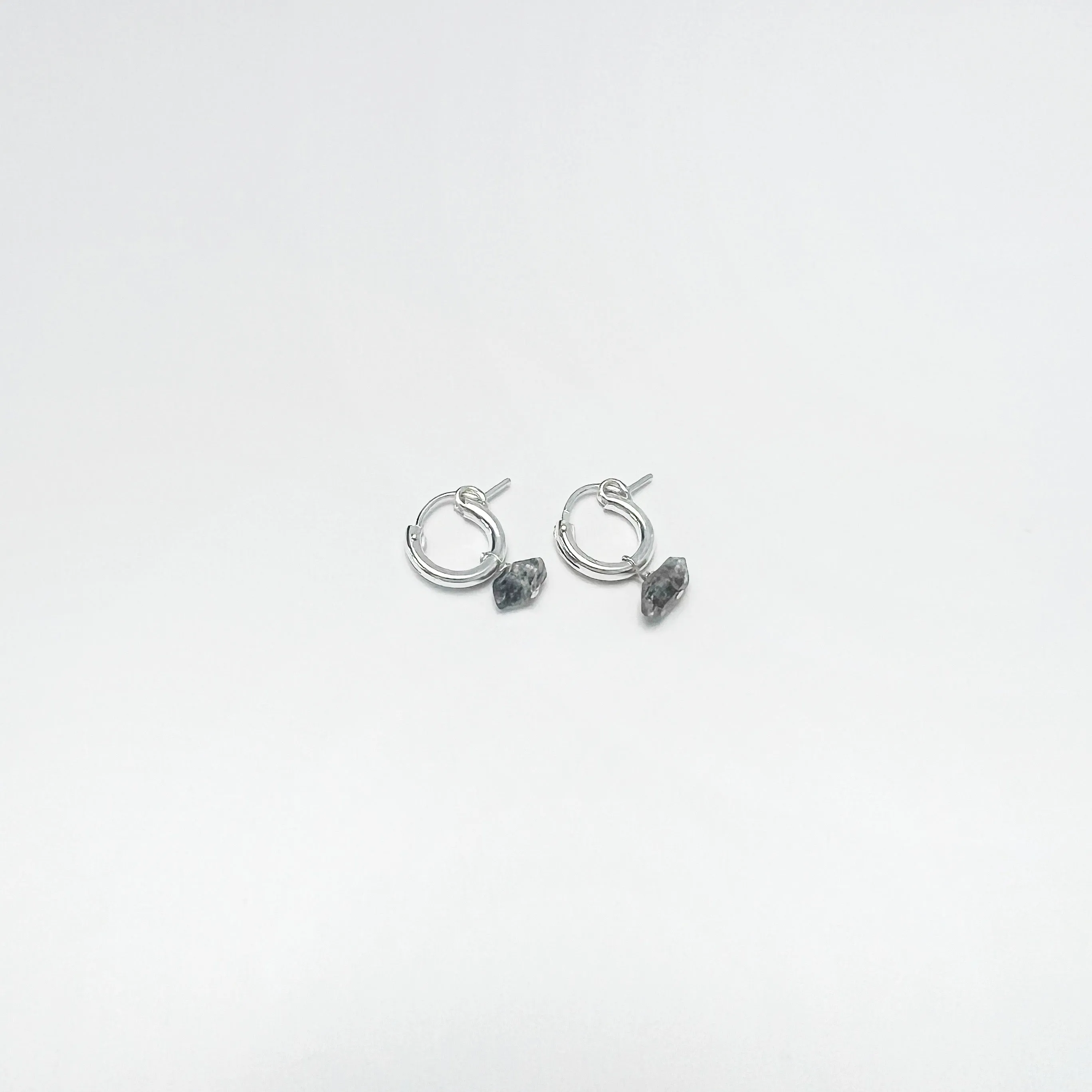 Quartz Gemstone Huggie Hoops - Choose Your Metal