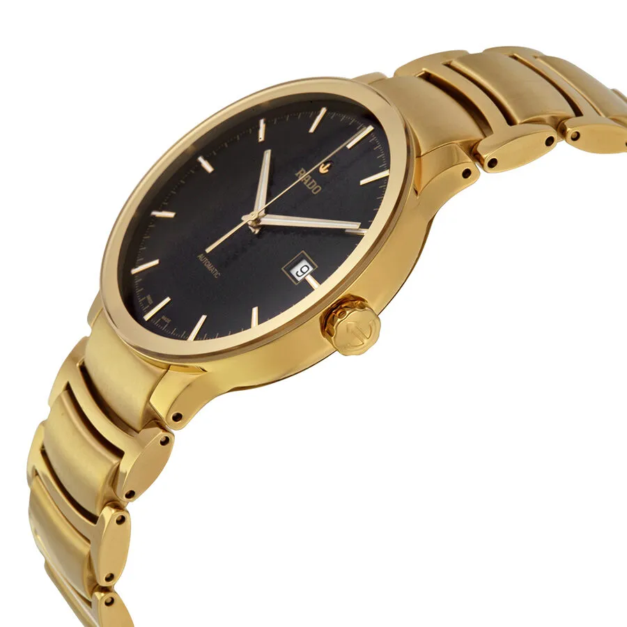 Rado Centrix Automatic Black Dial Yellow Gold-Plated Stainless Steel Men's Watch R30279153