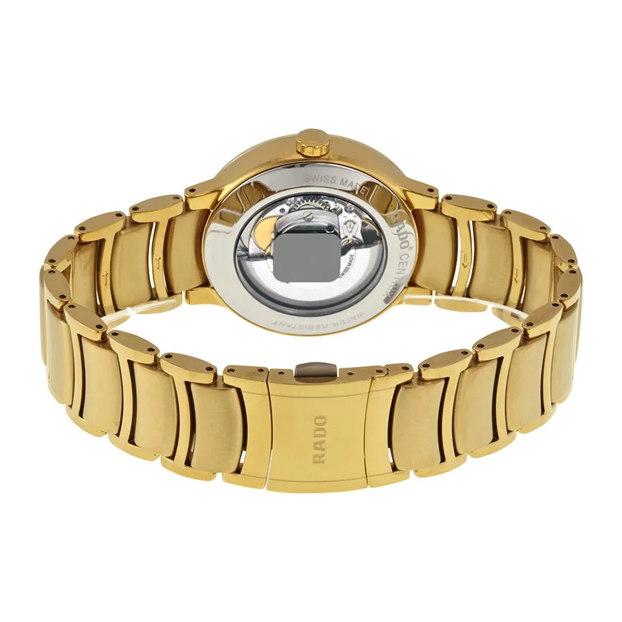 Rado Centrix Automatic Black Dial Yellow Gold-Plated Stainless Steel Men's Watch R30279153