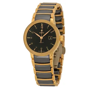 Rado Centrix Automatic Rose Gold PVD Black Ceramic Ladies Watch R30954152