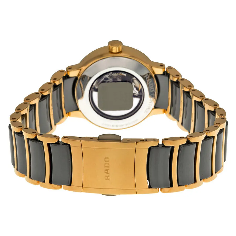 Rado Centrix Automatic Rose Gold PVD Black Ceramic Ladies Watch R30954152