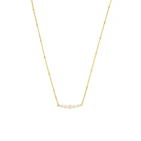 Raffaella Pearl Necklace Sterling Silver - Gold