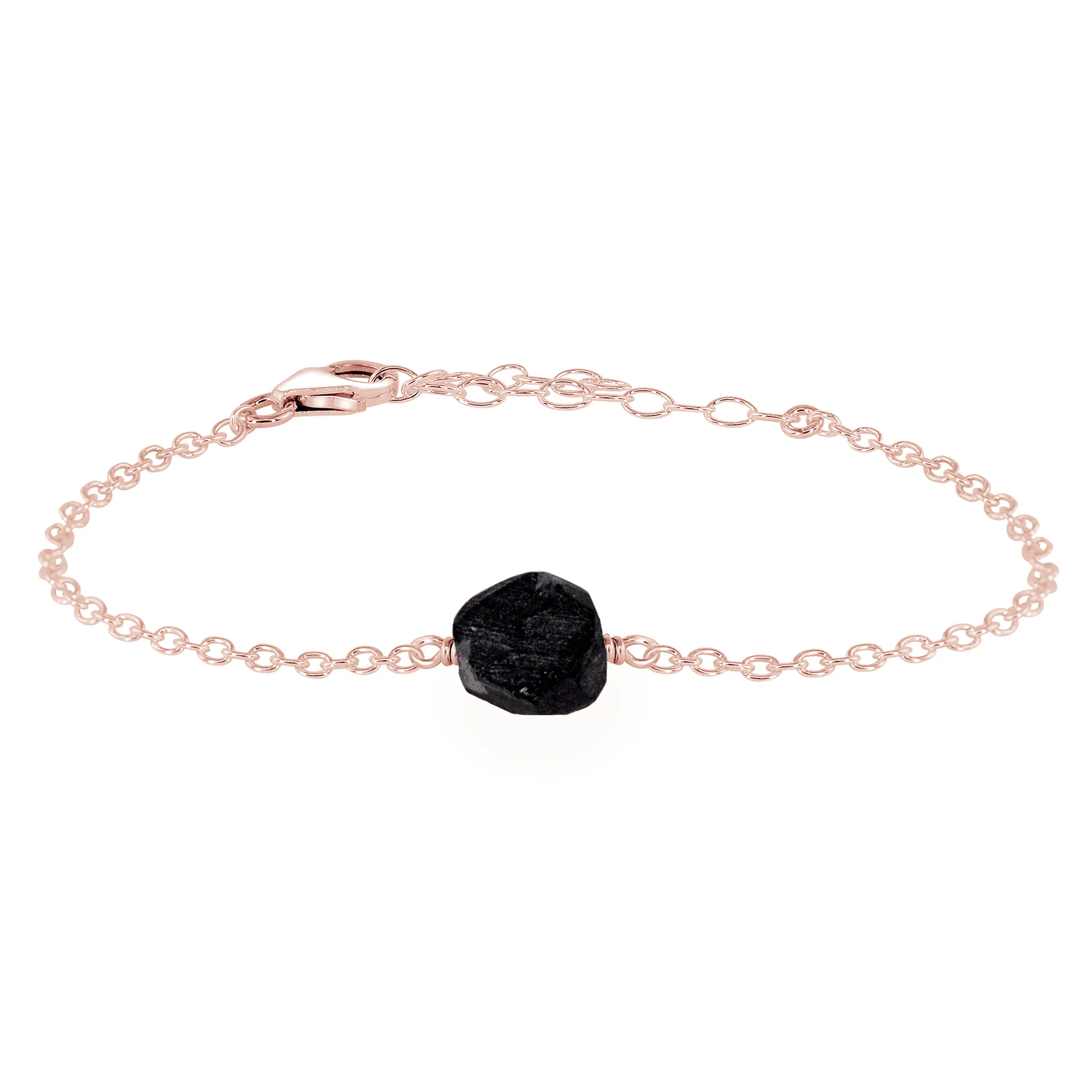 Raw Obsidian Crystal Nugget Bracelet