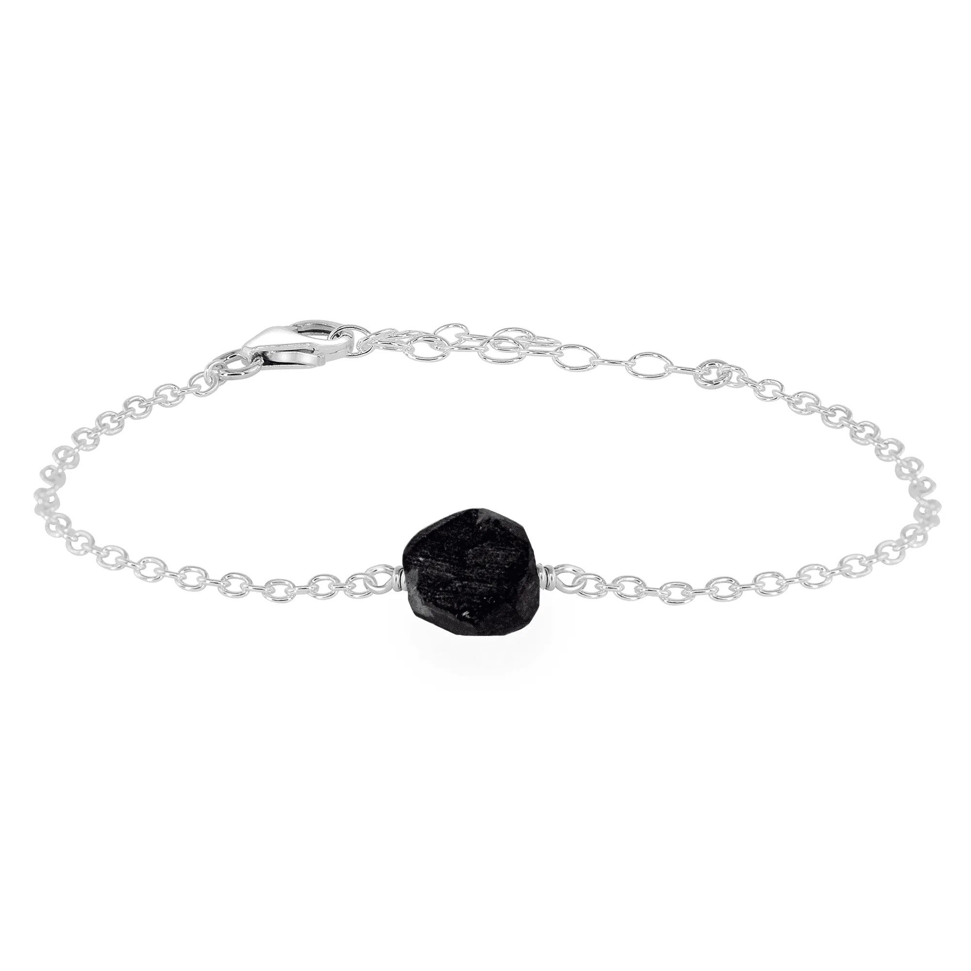 Raw Obsidian Crystal Nugget Bracelet