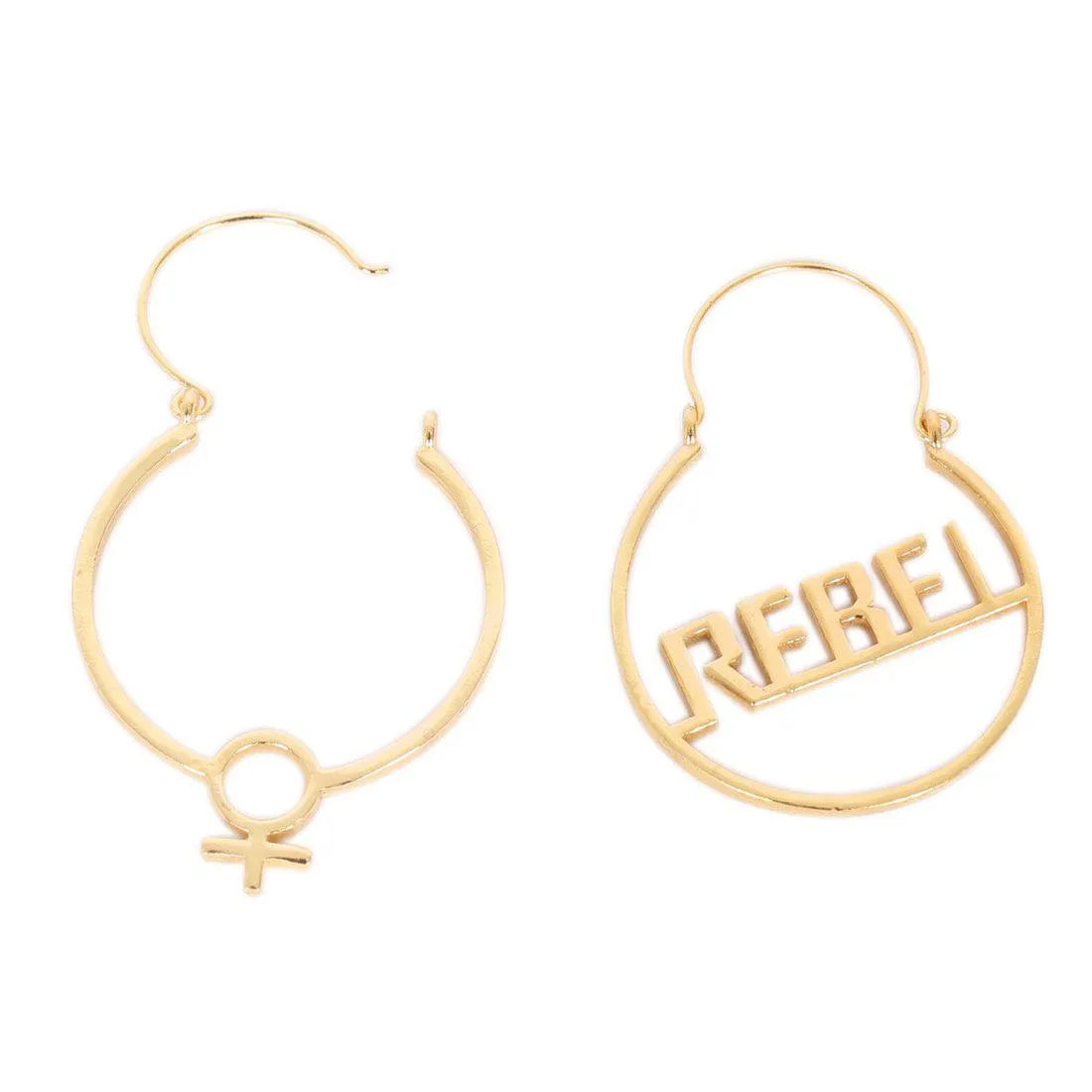 REBEL STATEMENT HOOP EARRINGS