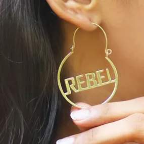 REBEL STATEMENT HOOP EARRINGS