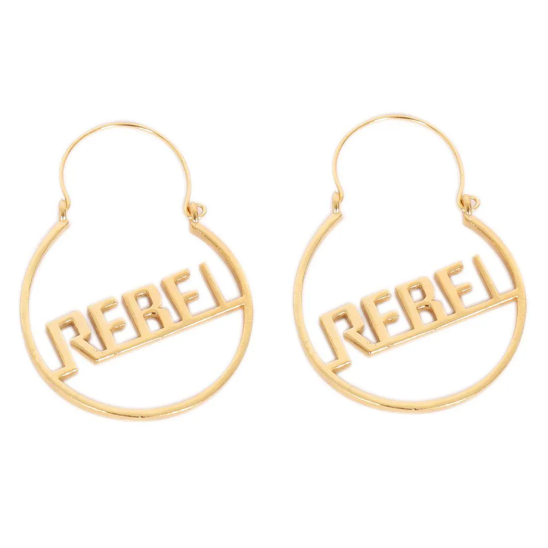 REBEL STATEMENT HOOP EARRINGS