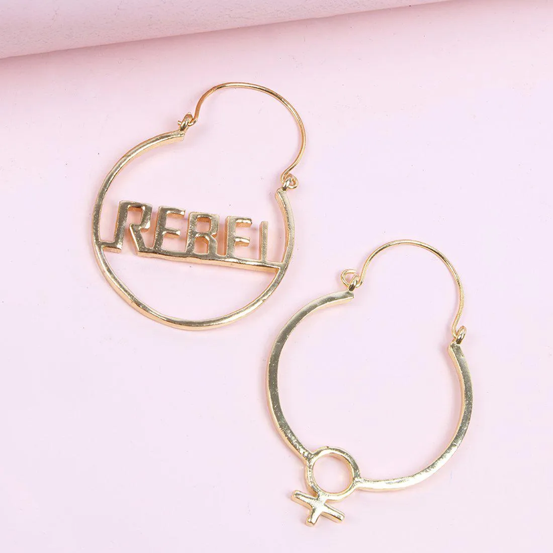 REBEL STATEMENT HOOP EARRINGS