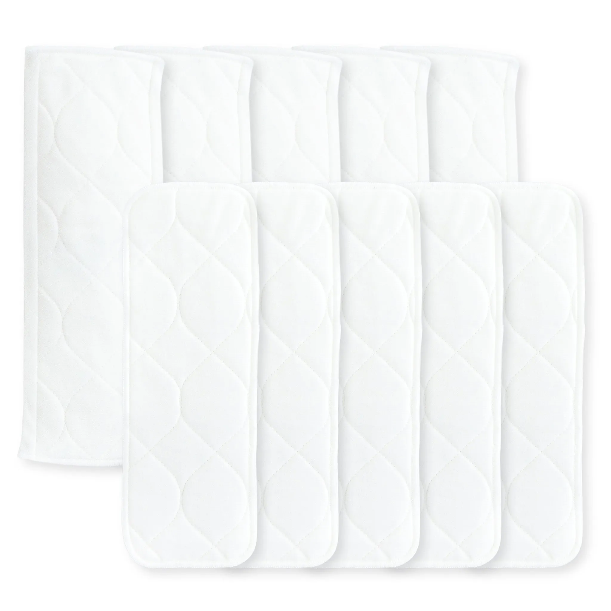 REUSABLE Inserts for Honest® Hybrid & Amazing Baby Hybrid Cloth Diaper Covers: 5 Tri-Fold Inserts   5 Boosters, Size 3-4 / Medium/Large