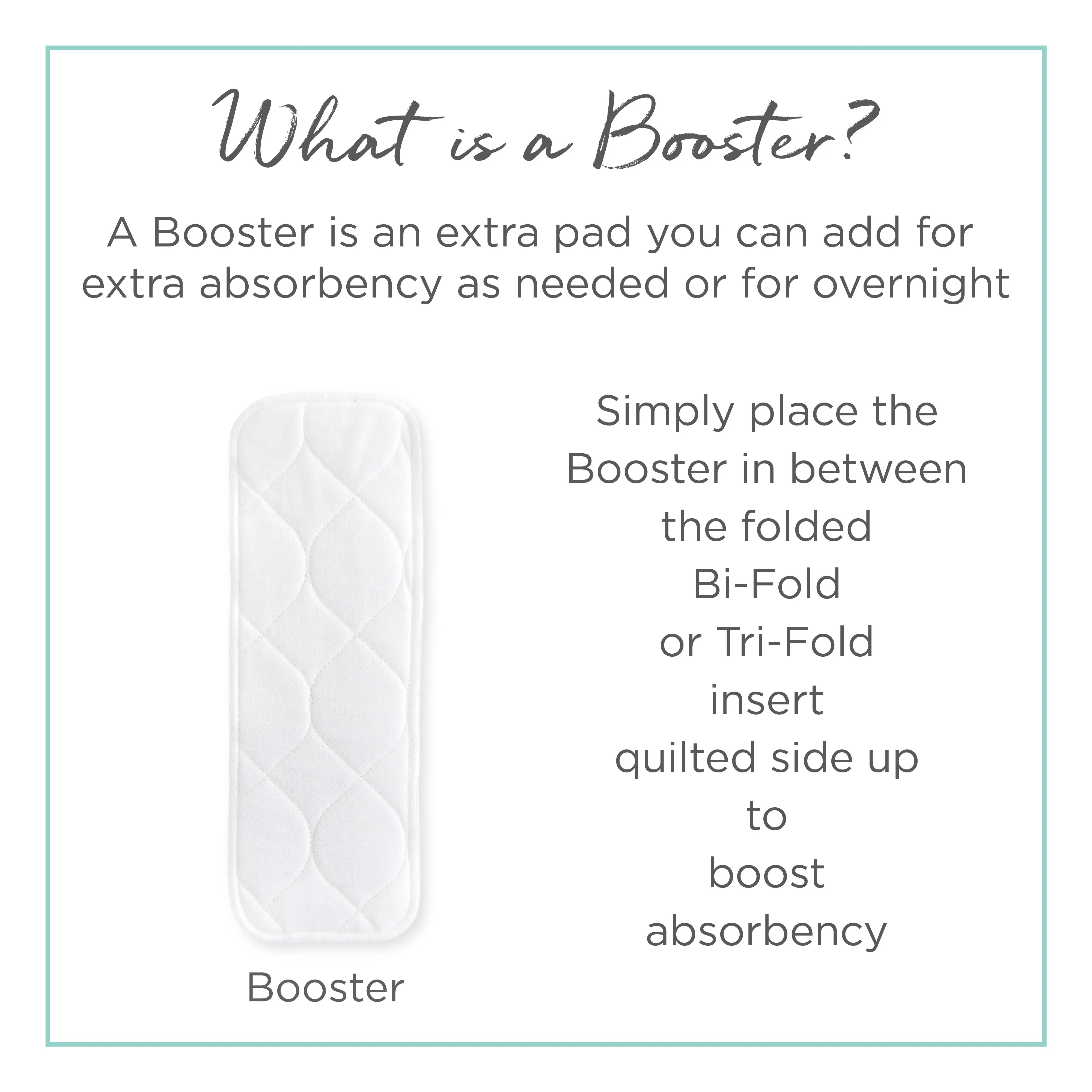 REUSABLE Inserts for Honest® Hybrid & Amazing Baby Hybrid Cloth Diaper Covers: 5 Tri-Fold Inserts   5 Boosters, Size 3-4 / Medium/Large