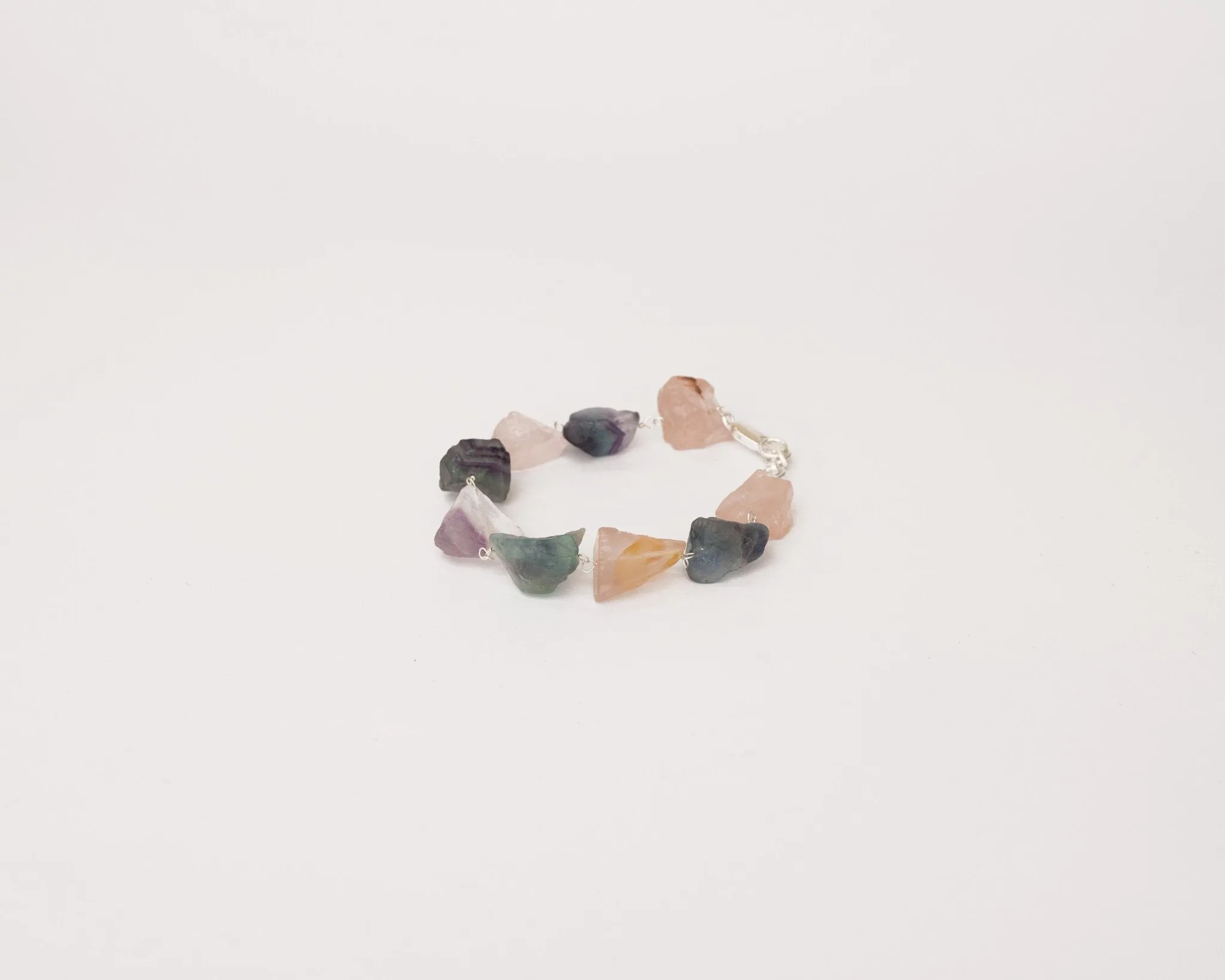 Rose Quartz & Multi Fluorite Bracelet