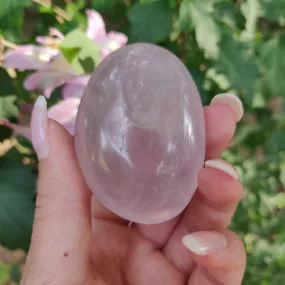 Rose Quartz Palm Stone, Star Rose Quartz (#3)