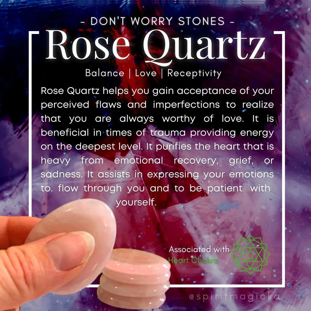 Rose Quartz Worry Stone