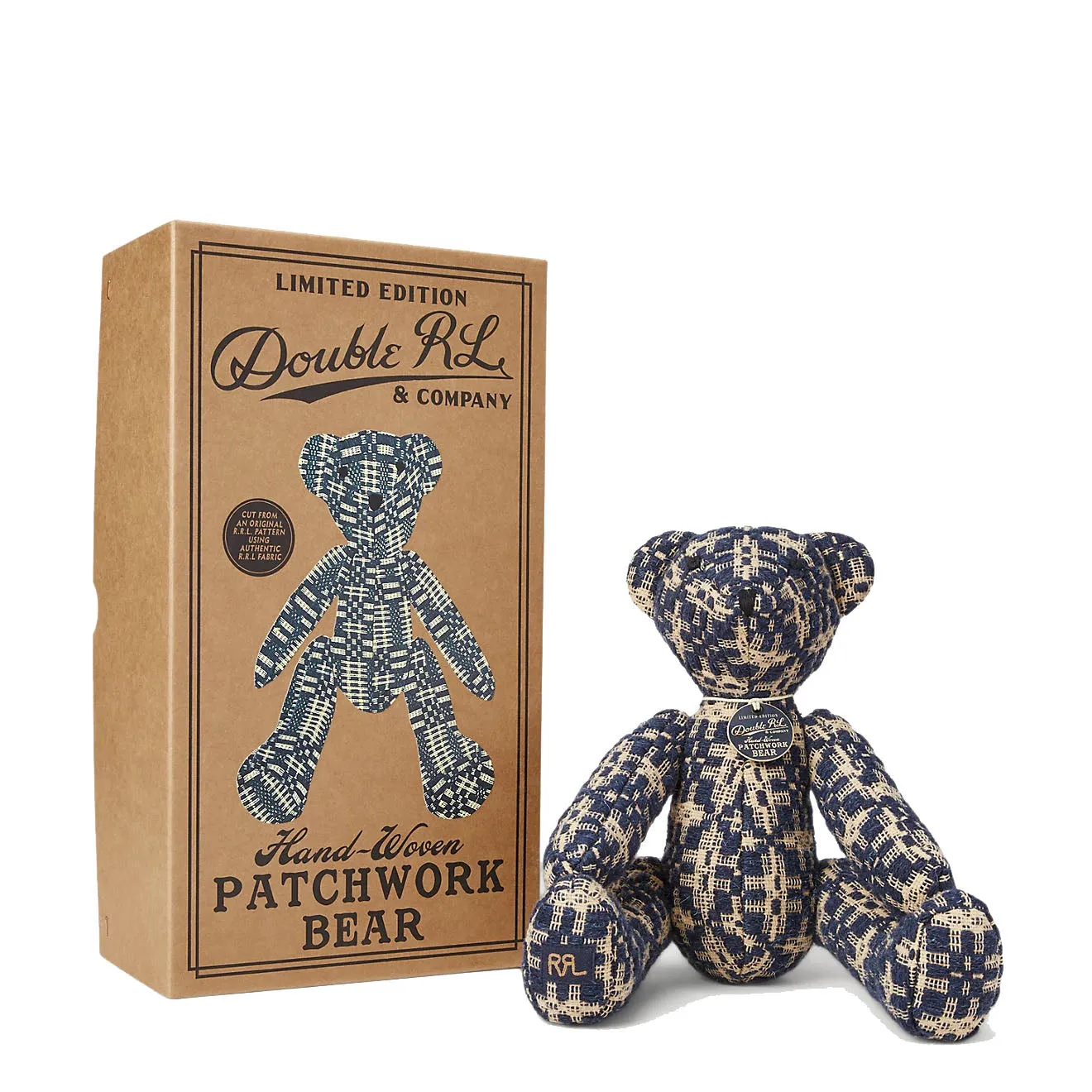 RRL by Ralph Lauren Limited-Edition Handwoven Bear Blue/Cream
