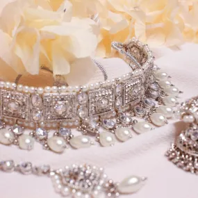 Saina Choker Set - Silver