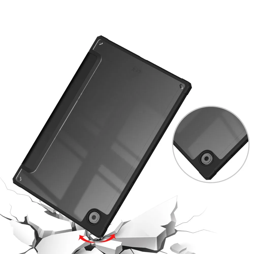Samsung Galaxy Tab A8 10.5" (2021) Smart Cover Hybrid case   S-Pen holder - Black / Transparent